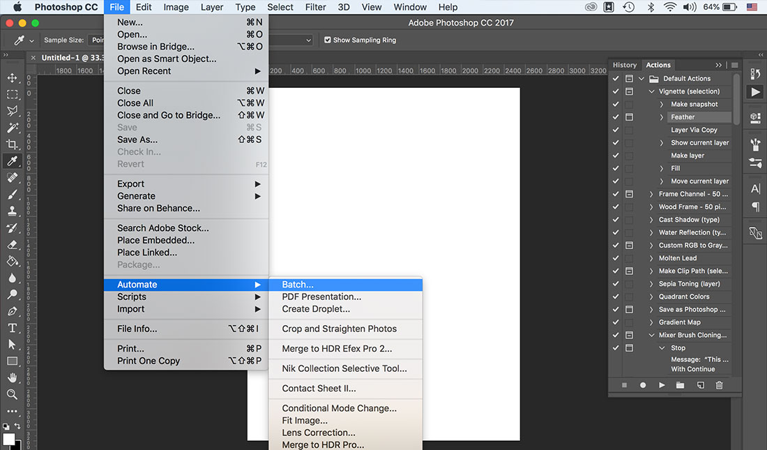 Photoshop-automate-actions